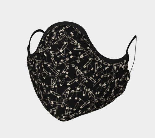 Safety Pin Face Mask with filter pocket and optional filters
