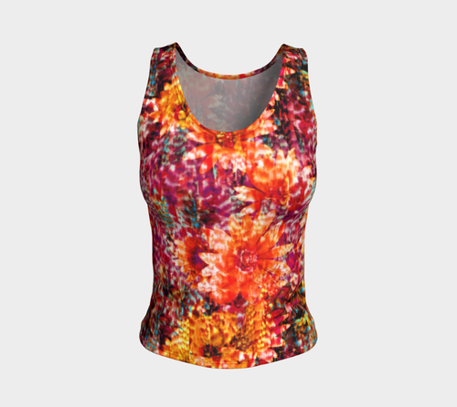 Ambient Floral Fitted Tank Top/Regular Length