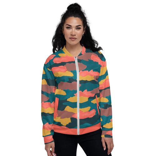 Camo Clouds Bomber Jacket