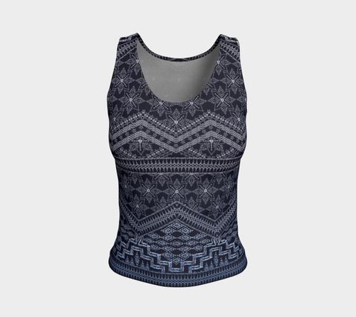 Boho Embroidery Fitted Tank Top/Regular Length