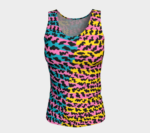 80's Pop Fitted Tank Top/Long Length