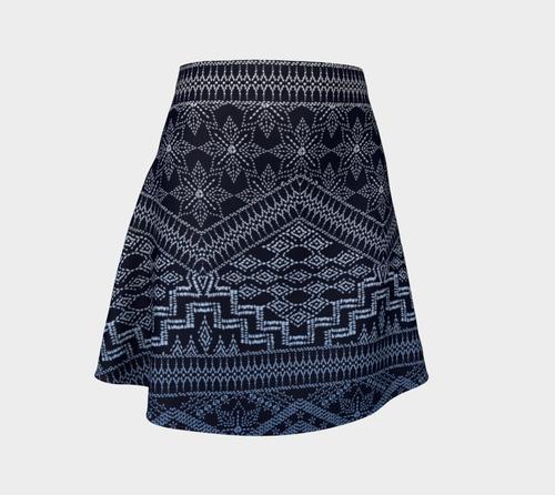 Boho Embroidery Flare Skirt
