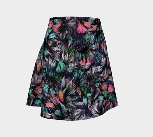 Feathery Tropical Flare Skirt