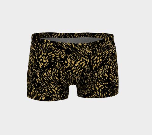 Gold Foil Brushstroke Shorts